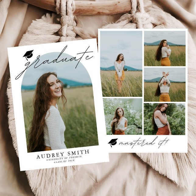 Graduate Mastered it Graduation Announcement (Creator Uploaded)