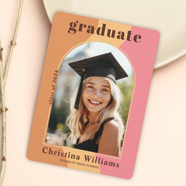 Graduate Modern Arch Photo Graduation Announcement (Graduate Modern Arch Photo Graduation Announcement)