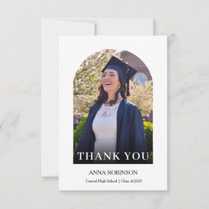 Graduate Modern Arch Photo Graduation Thank You Card