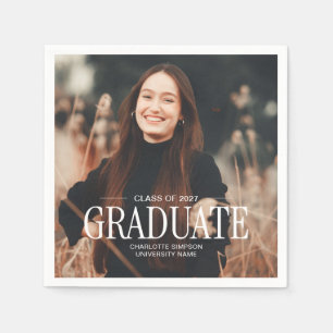 Graduate Modern Editorial Photo Napkin