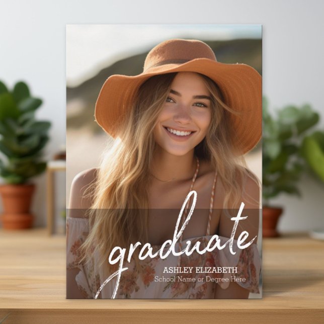 Graduate - Modern Graduation Photo Announcement (Custom Graduation Announcement and Invitation)