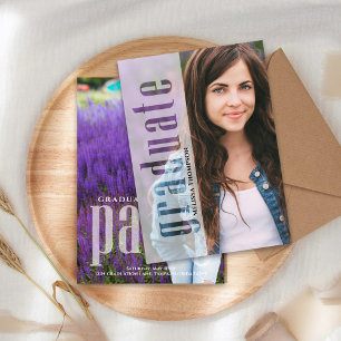 Graduate Modern Minimalist Photo Simple Typography Announcement