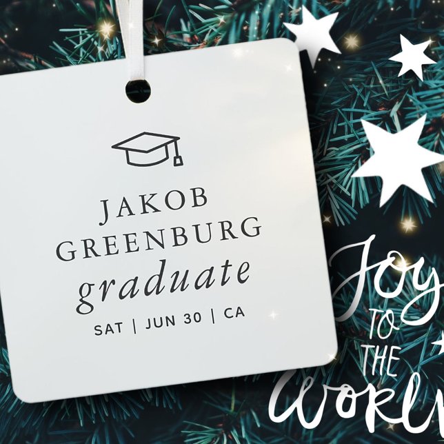 Graduate Modern Minimalist Simple Chic Graduation Metal Tree Decoration (Creator Uploaded)