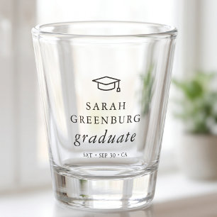 Graduate Modern Minimalist Simple Chic Graduation Shot Glass