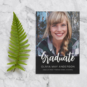 Graduate   Modern Photo Graduation Announcement