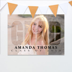 Graduate Modern Photo Minimalist Typography Grad Poster