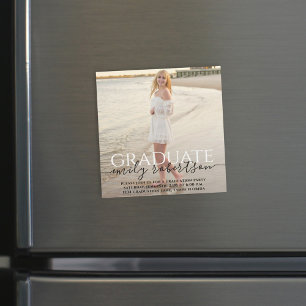 Graduate Modern Photo Template Simple Magnet