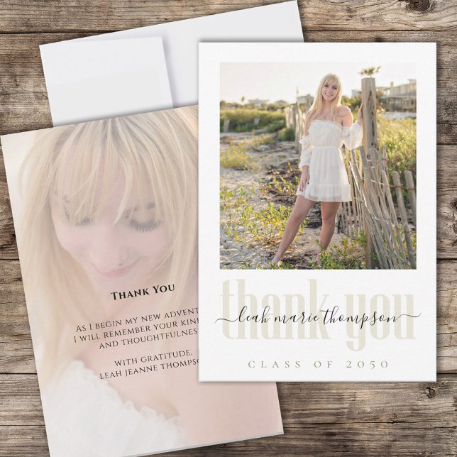 Graduate Modern Simple Trendy Minimalist Thank You (Creator Uploaded)