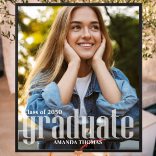 Graduate Modern Typography Simple Photo Poster