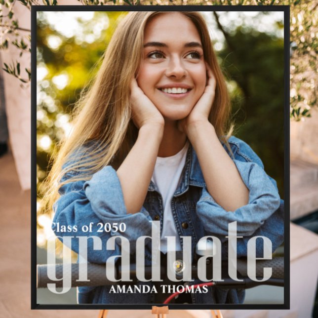 Graduate Modern Typography Simple Photo  Poster (Creator Uploaded)