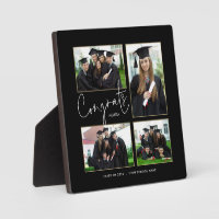 Graduate Multi Photo Congrats Name Black