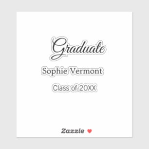 Graduate name class of 20XX congrats simple minima