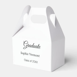 Graduate name class of 20XX congrats simple minima Favour Box