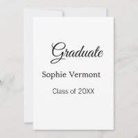 Graduate name class of 20XX congrats simple minima