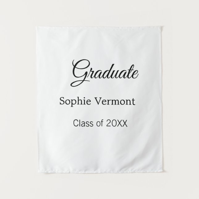 Graduate name class of 20XX congrats simple minima Tapestry (Front)