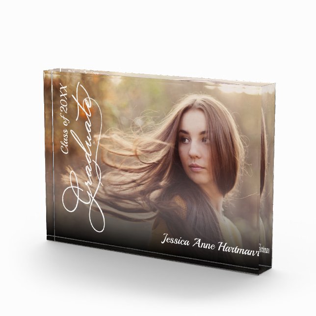 GRADUATE Name Class of Text Overlay Photo Block (Right)