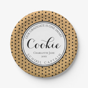 Graduate Name She's One Smart Cookie Paper Plate