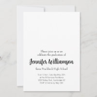 graduate party invitation one side a