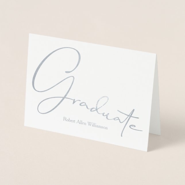 Graduate Personalised Folded Foil Card (Front)