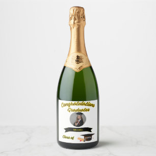 Graduate photo and name Food  Beverage Label Set