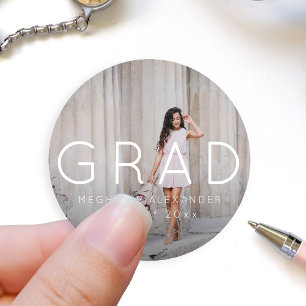 Graduate Photo and Name Sticker