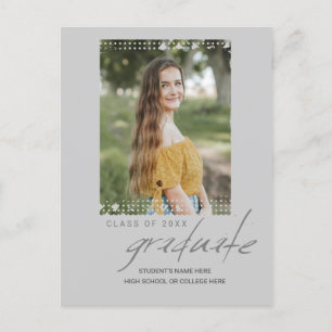 Graduate Photo Announcement Postcard