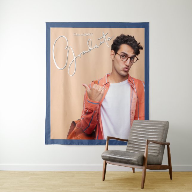Graduate Photo Backdrop Tapestry (In Situ)