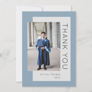 Graduate Photo Blue 2023 Thank You Card
