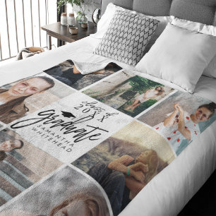 Graduate Photo Collage Fleece Blanket