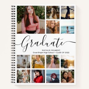 Graduate Photo Collage Graduation Notebook