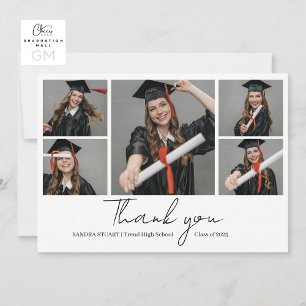 Graduate Photo Collage Graduation Thank You Card