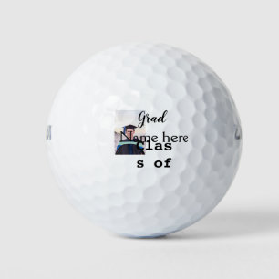 graduate photo congratulation add your name modern golf balls