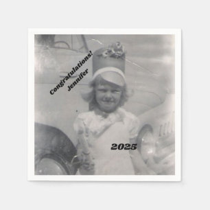 Graduate Photo   Congratulations   Name & Year Napkin