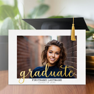 Graduate Photo for Graduation Party Modern Script