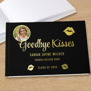 Graduate Photo Goodbye Kisses Graduation Guest Book