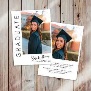 Graduate Photo Graduation Announcement