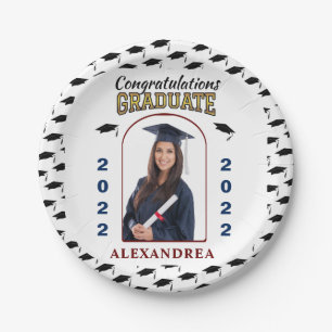 Graduate Photo Graduation Congratulations Custom P Paper Plate