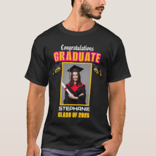 Graduate Photo Graduation Congratulations Custom T-Shirt