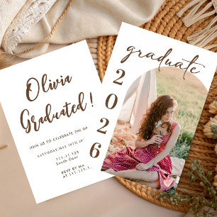graduate photo  Graduation Party Class 26  Invitation