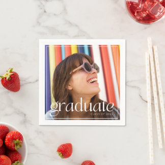 Graduate Photo High School Graduation Napkin
