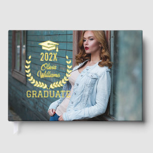 Graduate Photo Keepsake Graduation Party Foil Guest Book