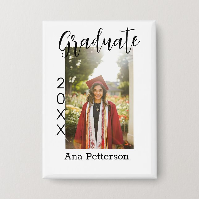 Graduate photo modern classic add year name rustic (Front)