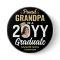 Graduate Photo Proud Grandpa Elegant Black & Gold