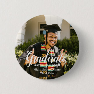Graduate Photo School Name Class Year Graduation 6 Cm Round Badge