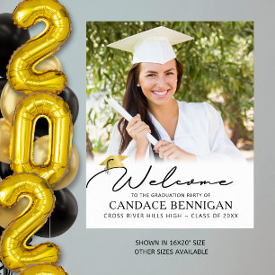 Graduate Photo Script Welcome Poster