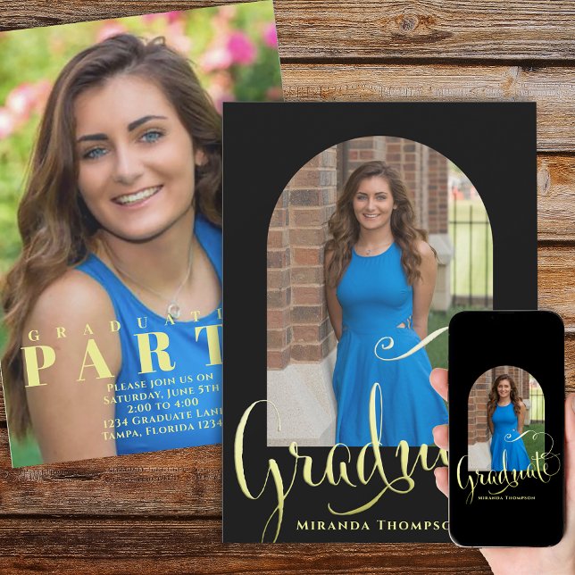 Graduate Photo Template Stylish Simple Calligraphy (Creator Uploaded)