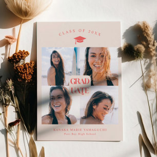 Graduate Pink Box Graduation Announcement