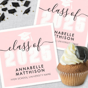 Graduate Pink Graduation Napkin