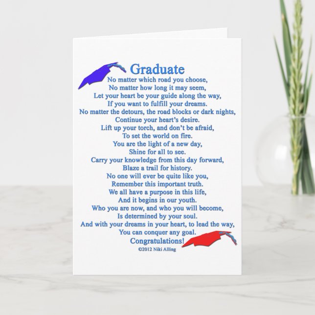 Graduate Poem Card (Front)