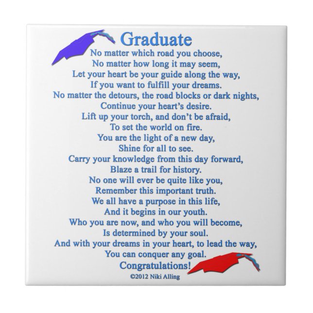 Graduate Poem Tile (Front)